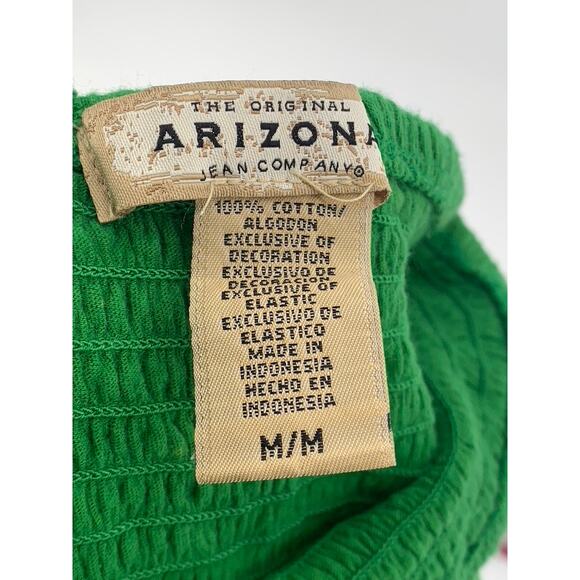 THE ORIGINAL ARIZONA Women's Dark Green Smocked Strapless A-Line Mini Dress SZ M - Picture 7 of 9